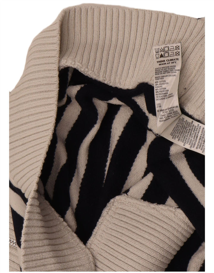 Maglione da donna Marks & Spencer con zip e collo UK 14 medio blu navy