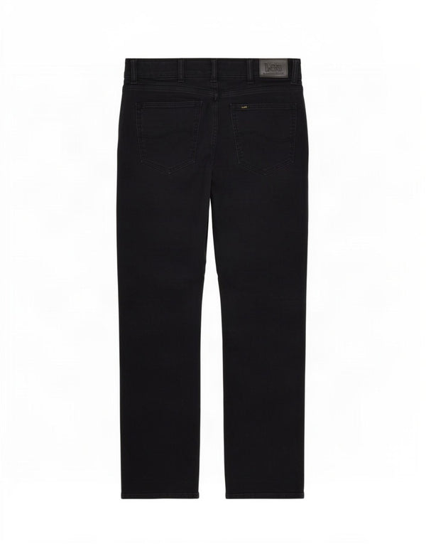 Lee Mens Extreme Comfort Straight Casual Trousers W34 L34 Black Cotton
