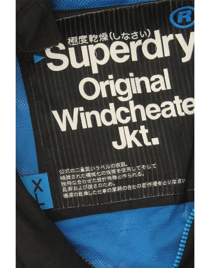 Giacca antipioggia da uomo Superdry Windcheater UK 42 XL nylon nero