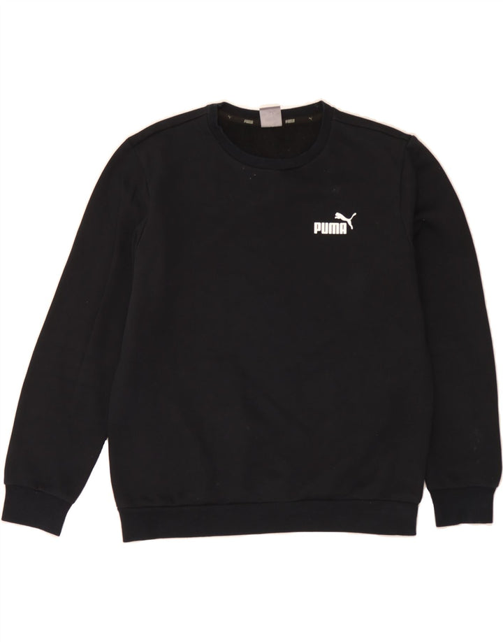 PUMA Mens Sweatshirt Jumper Medium Black Cotton Vintage Puma and Second-Hand Puma from Messina Hembry 