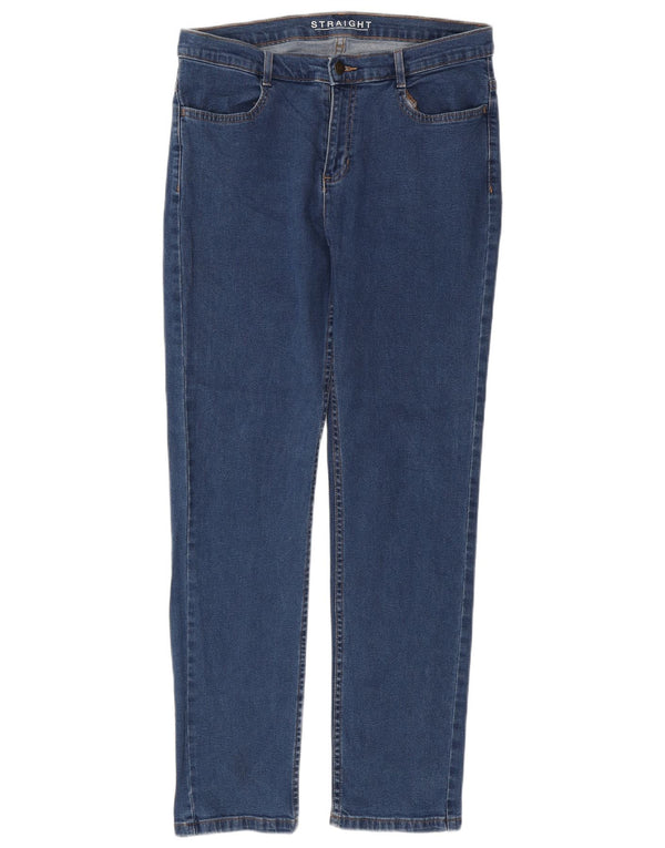 Jeans dritti da donna Marks & Spencer UK 12 medio W32 L30 cotone blu