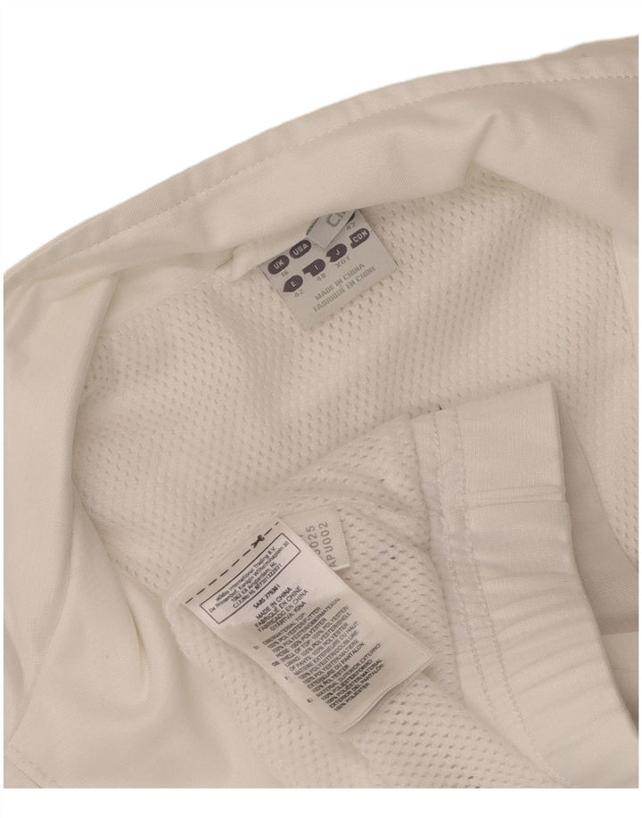 Giacca da tuta da donna Adidas UK 16 grande poliestere bianco