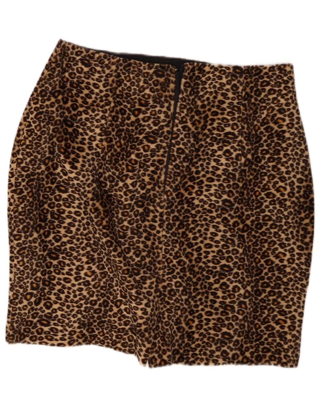 Gonna a tubino da donna Zara W32 grande in poliestere con stampa animalier marrone