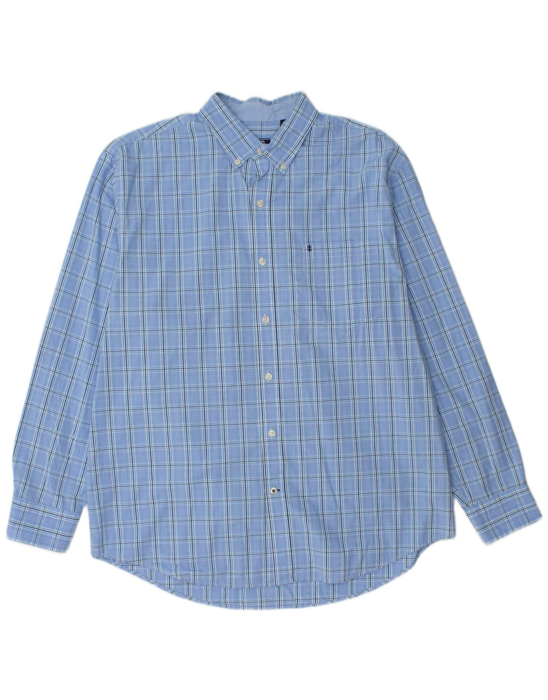 Camicia da uomo IZOD in cotone a quadri grandi blu