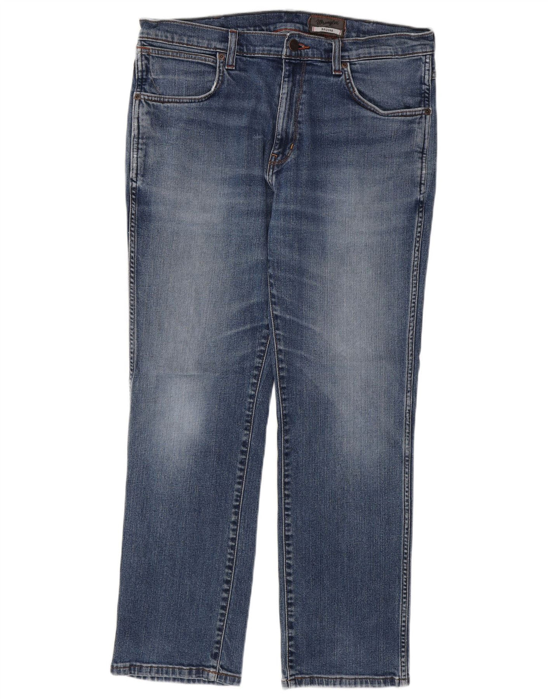 WRANGLER Jeans dritti elasticizzati Arizona da uomo W36 L30 cotone blu