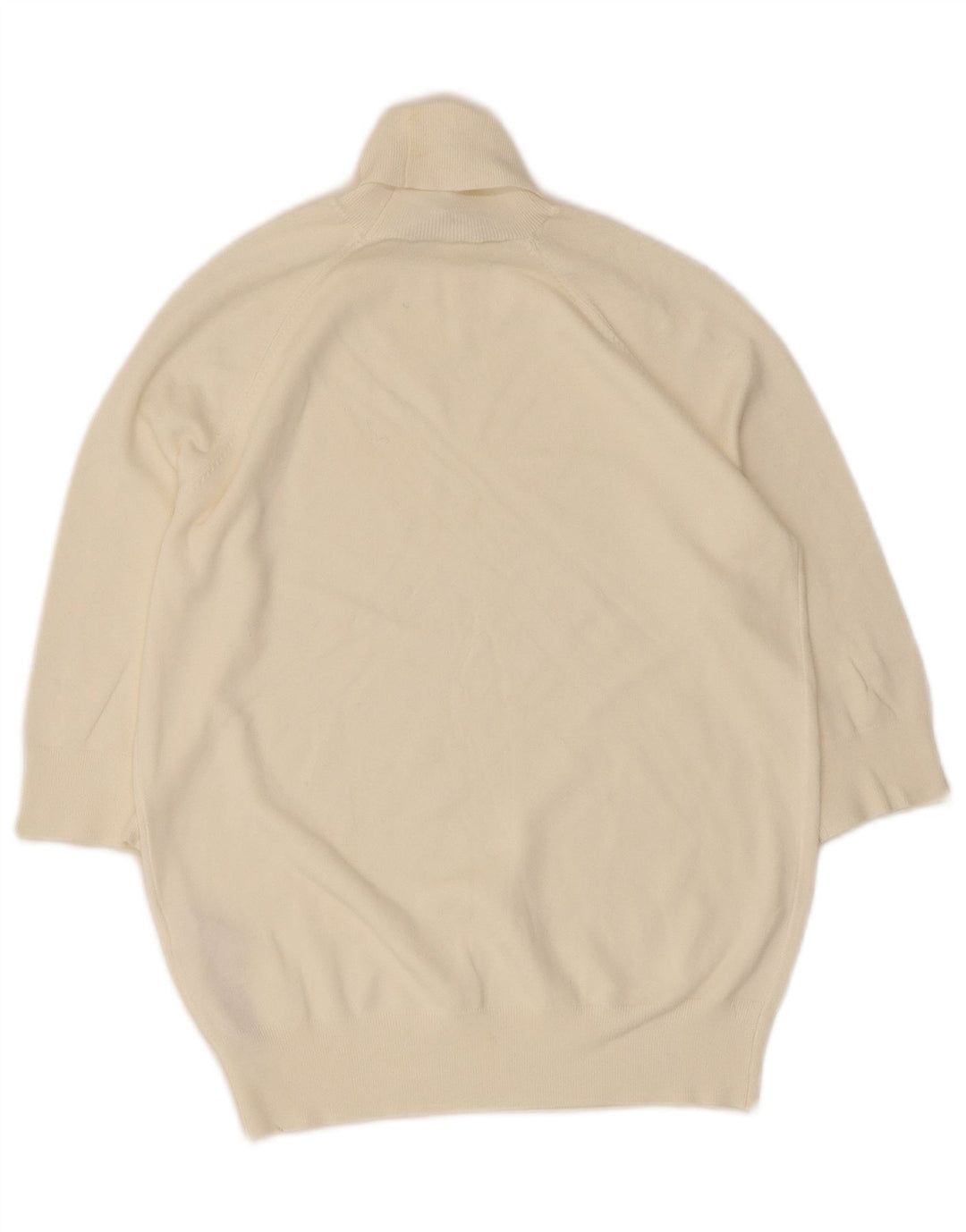 Maglione Zara da donna a maniche corte con collo alto UK 12 bianco medio