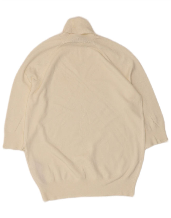 Maglione Zara da donna a maniche corte con collo alto UK 12 bianco medio