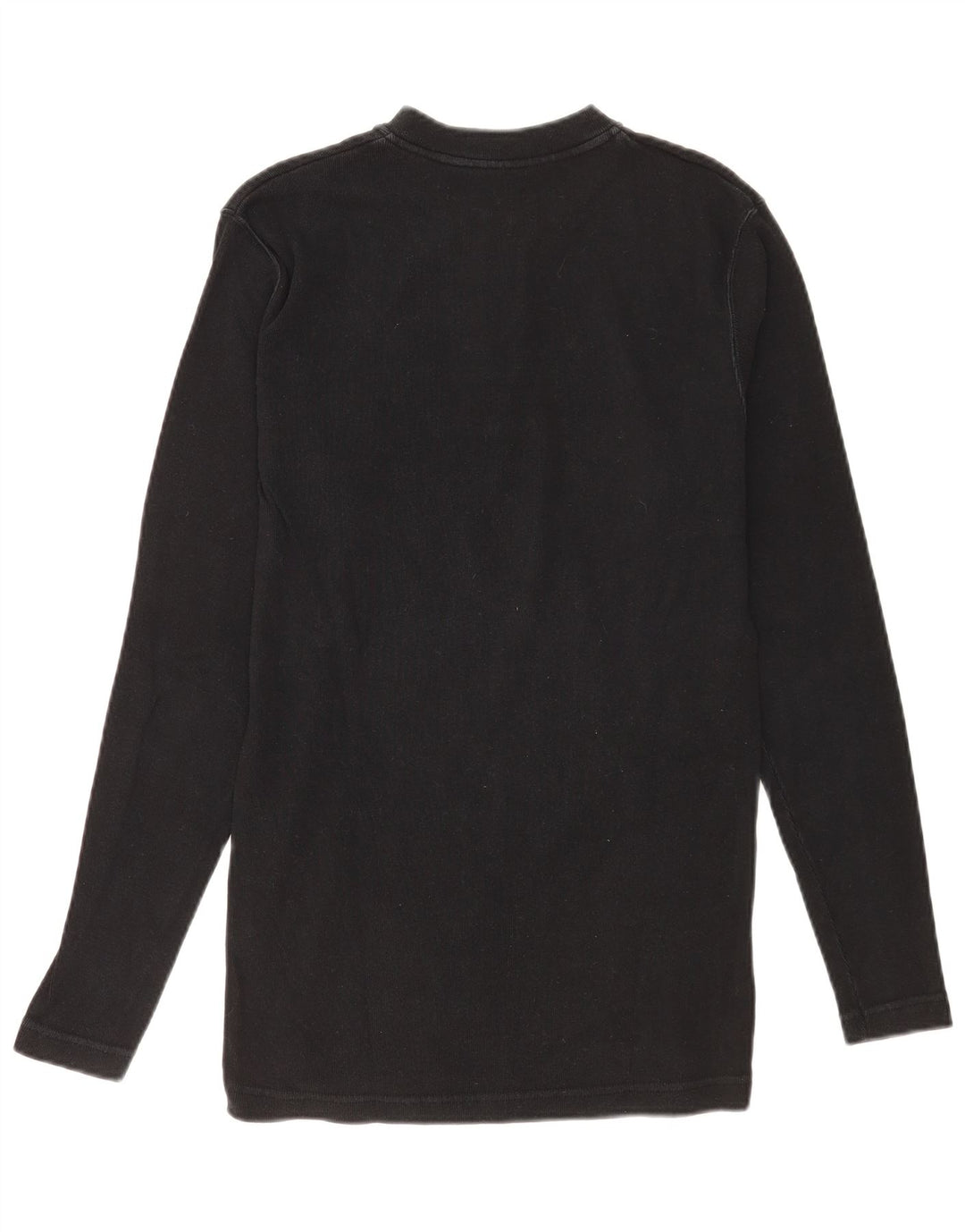 Top Wrangler da uomo a manica lunga grande in cotone nero