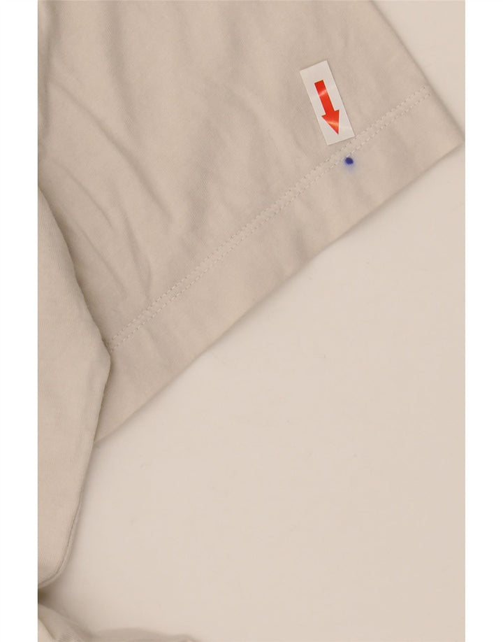 T-shirt da uomo Nike Loose Fit, top in cotone bianco sporco medio
