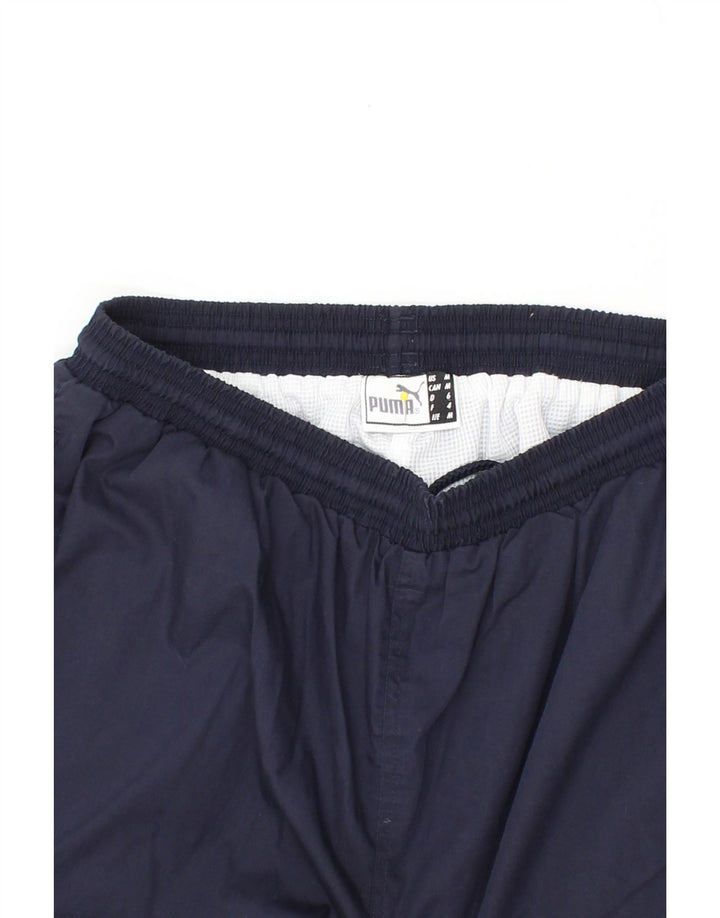 PUMA Mens Tracksuit Trousers Joggers Medium  Navy Blue Polyester Vintage Puma and Second-Hand Puma from Messina Hembry 