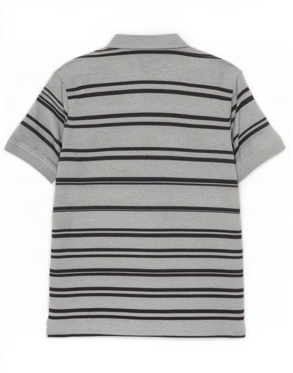 Polo da uomo Custom Fit Tommy Hilfiger grande cotone a righe grigie