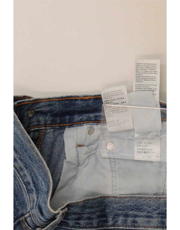 Jeans dritti 501 da donna Levi's W26 L32 cotone blu