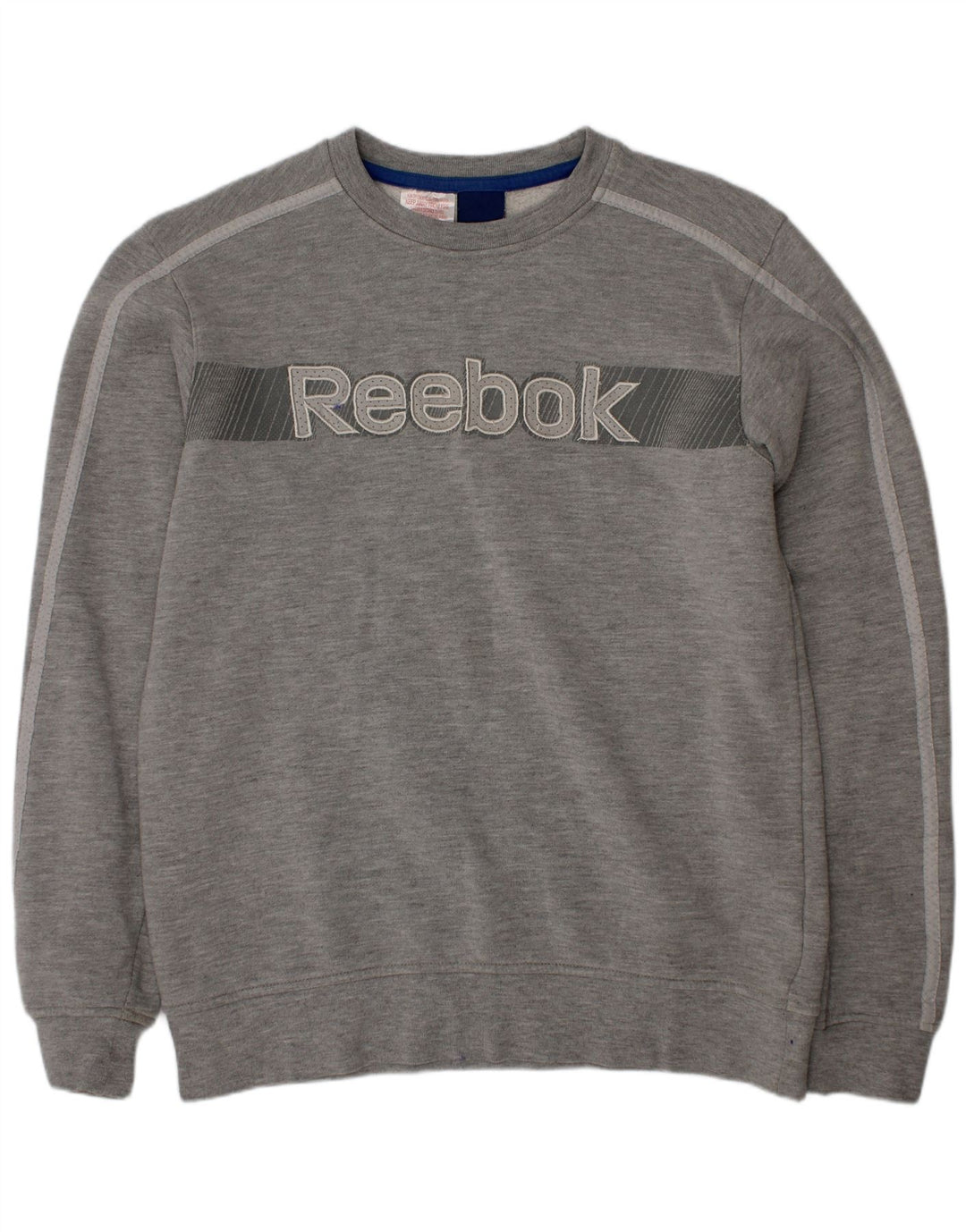 Felpa grafica Reebok per ragazzi, 11-12 anni, cotone grigio