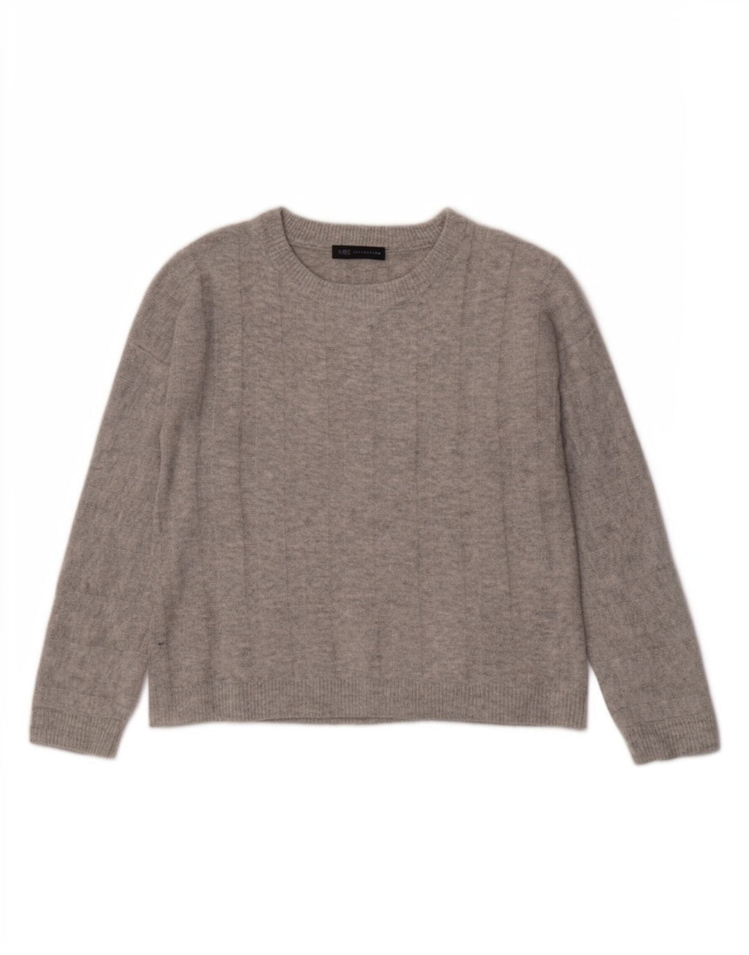 Maglione maglione oversize con scollo a barca da donna Marks & Spencer UK 10 piccolo grigio
