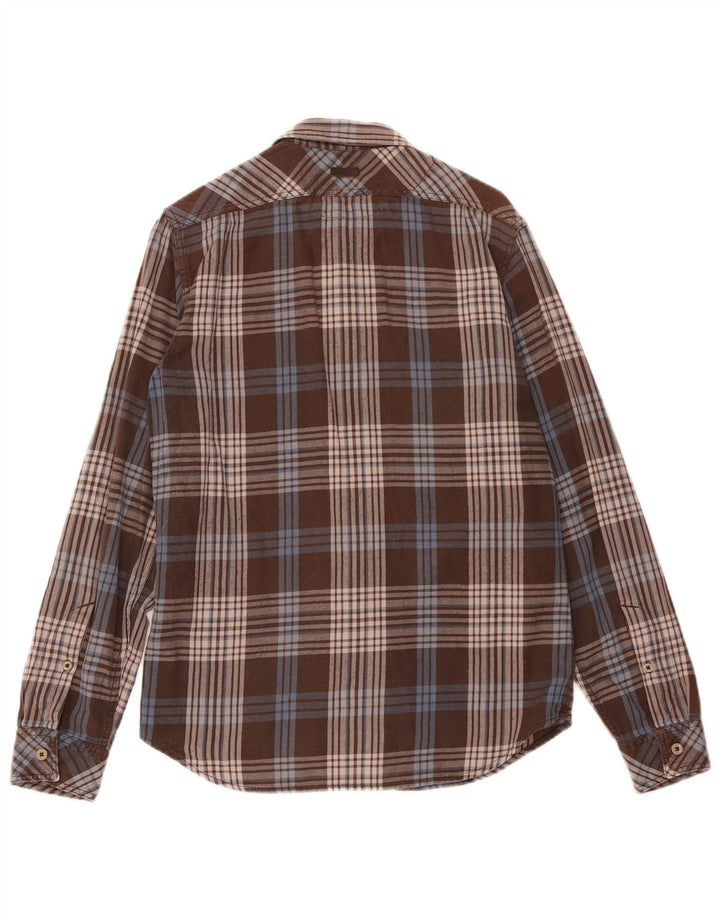 Camicia in flanella slim fit da uomo Marlboro Classics Marrone medio