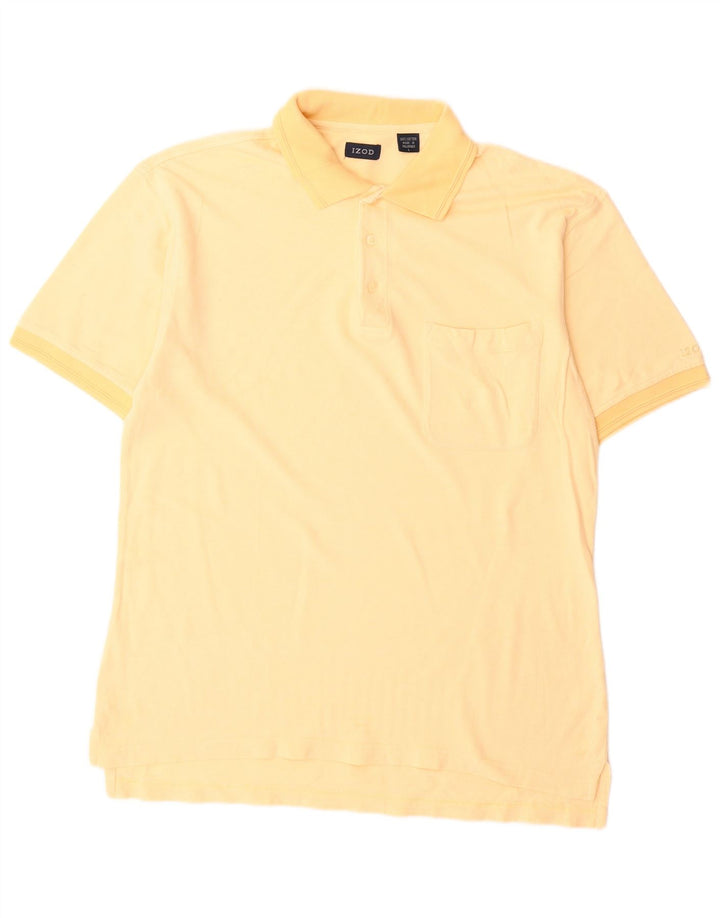 Polo da uomo Izod grande in cotone giallo