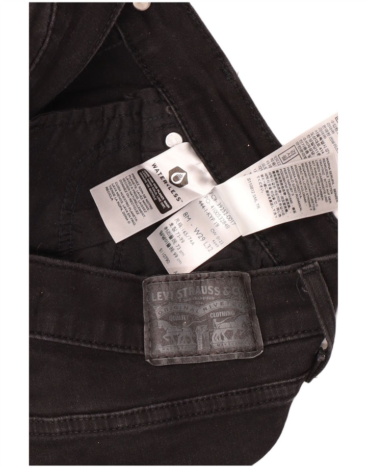 Jeans Bootcut da donna Levi's US 8 medio W29 L32 cotone nero