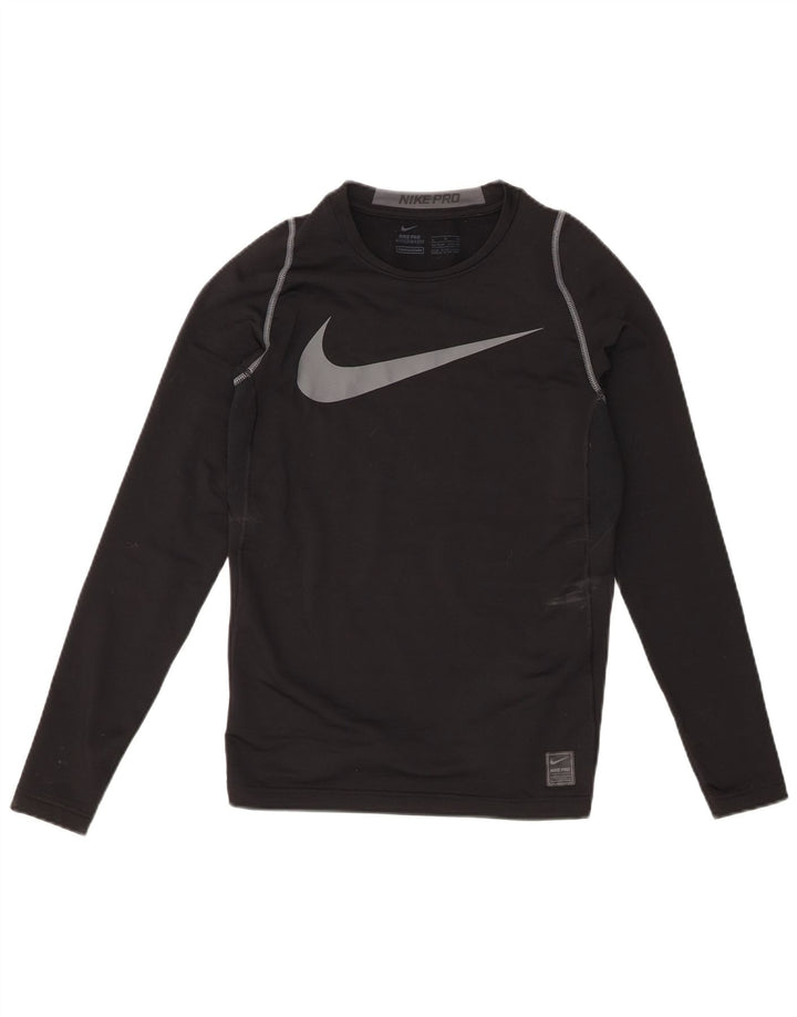 Maglia grafica Nike da ragazzo a manica lunga 13-14 anni XL Nera