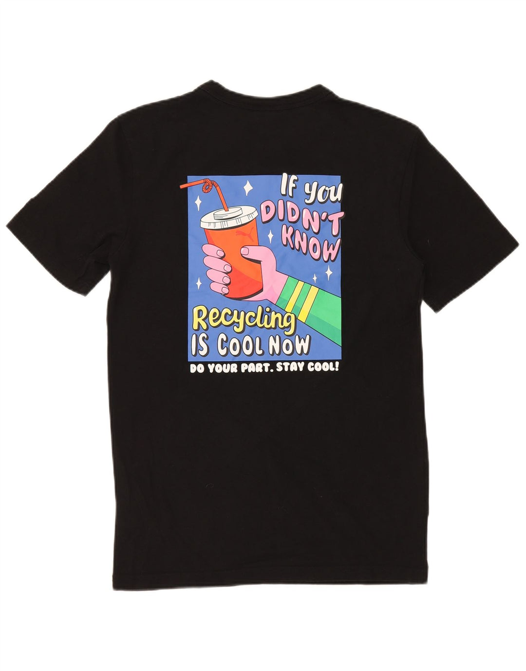 T-shirt grafica da uomo PUMA Top XS in cotone nero