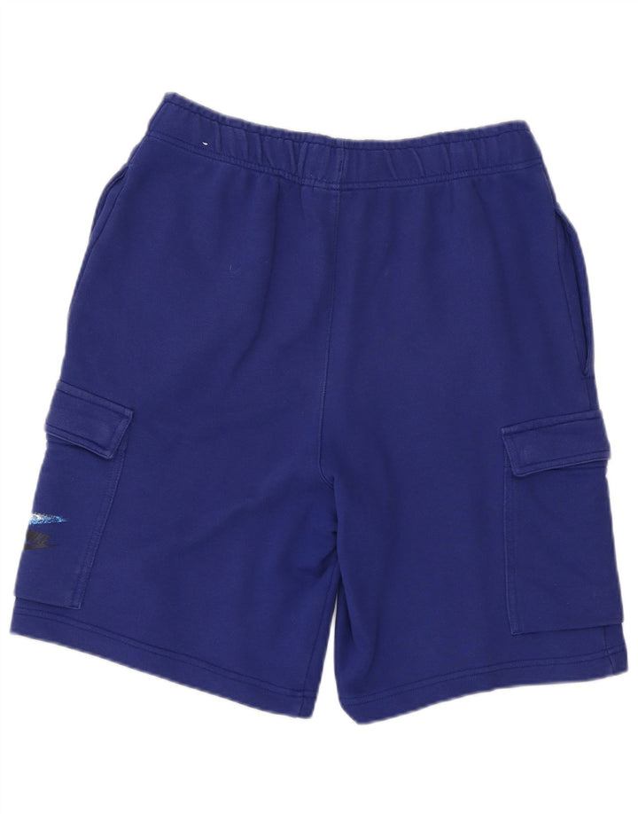 Pantaloncini sportivi con grafica da uomo NIKE piccoli in cotone blu