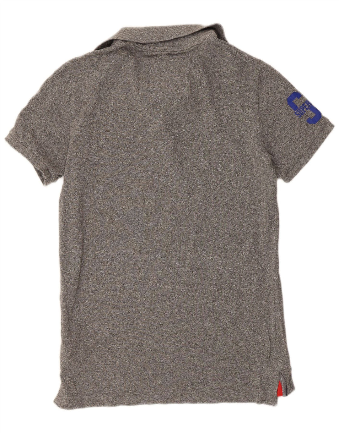 Polo grafica da uomo SUPERDRY in cotone grigio medio