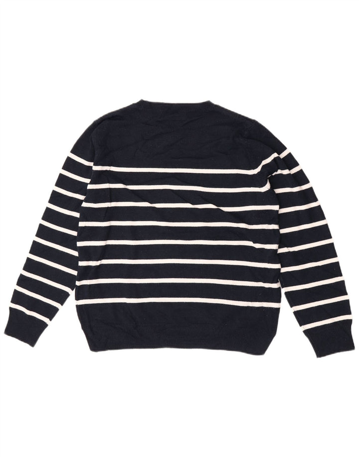 Maglione maglione girocollo da donna Marks & Spencer UK 14 blu navy medio