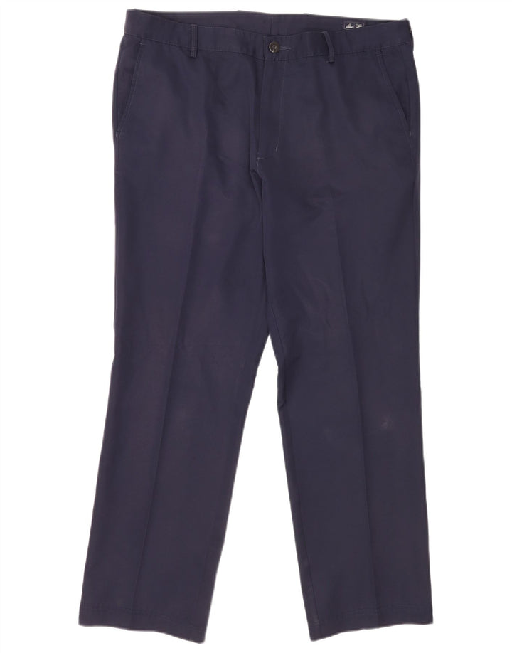 Pantaloni chino Adidas Uomo Climalite W36 L29 poliestere blu navy