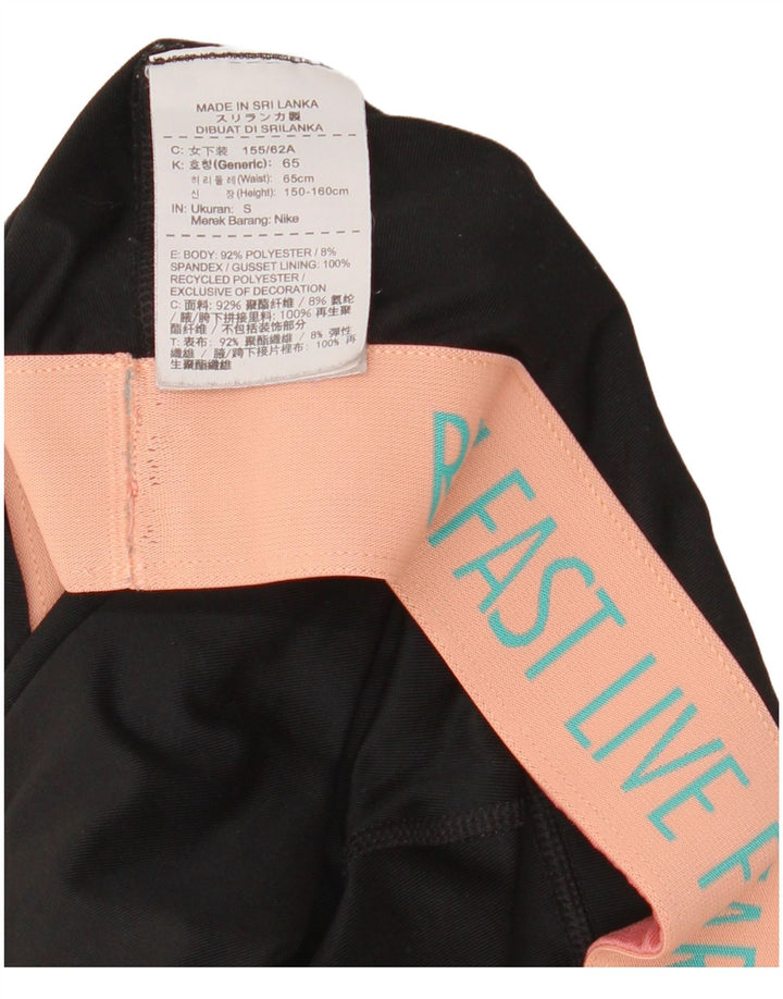 Leggings Nike Dri Fit Capri da donna UK 10 piccoli poliestere nero