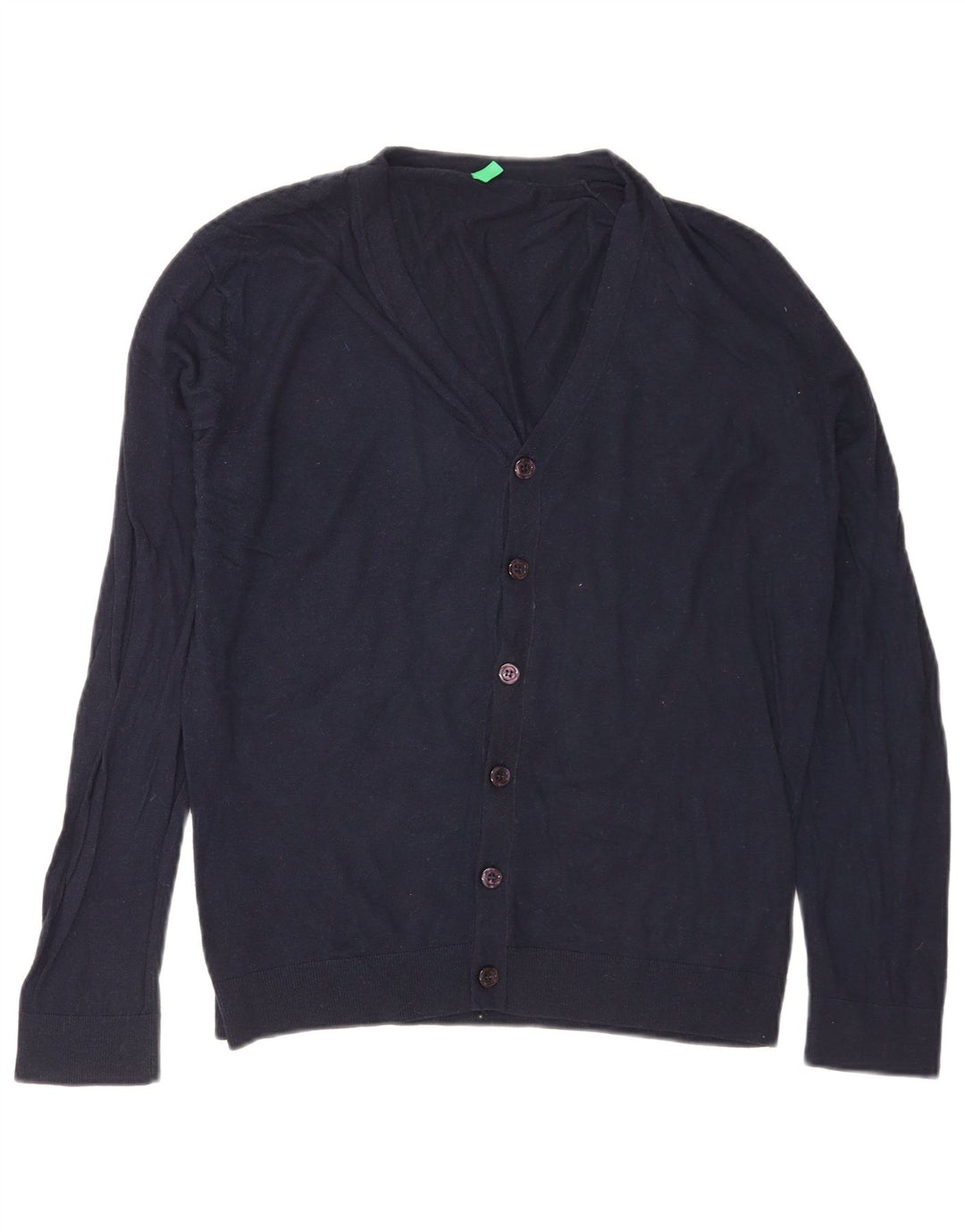 Maglione cardigan da uomo Benetton piccolo blu navy