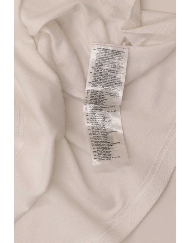 T-shirt Adidas Climalite da uomo, grande, in poliestere bianco