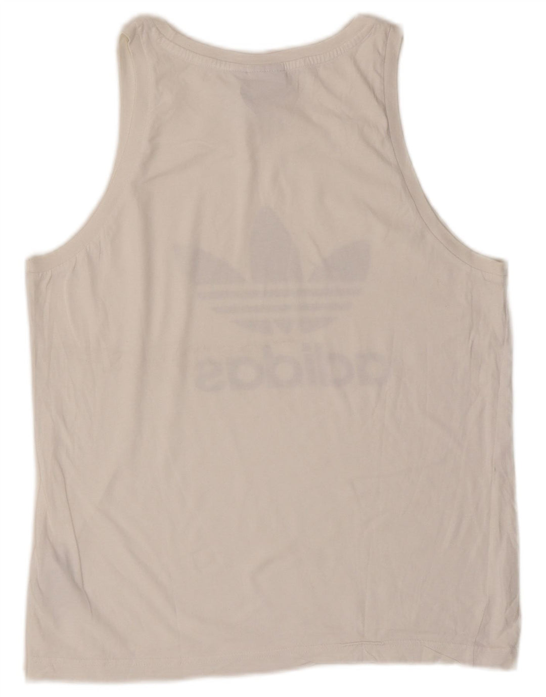 Canotta grafica da uomo Adidas in cotone bianco medio