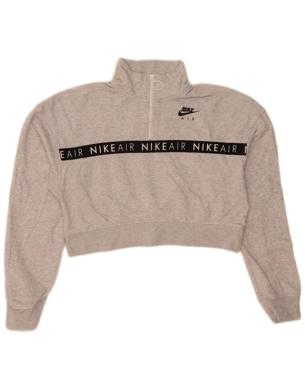 Felpa da donna Nike Nike Air Graphic Felpa UK 14 Grigio medio