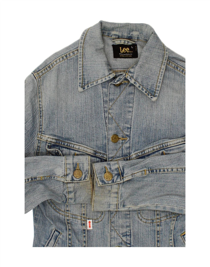 LEE Girls Denim Jacket 9-10 Years Large Blue Cotton Vintage Lee and Second-Hand Lee from Messina Hembry 