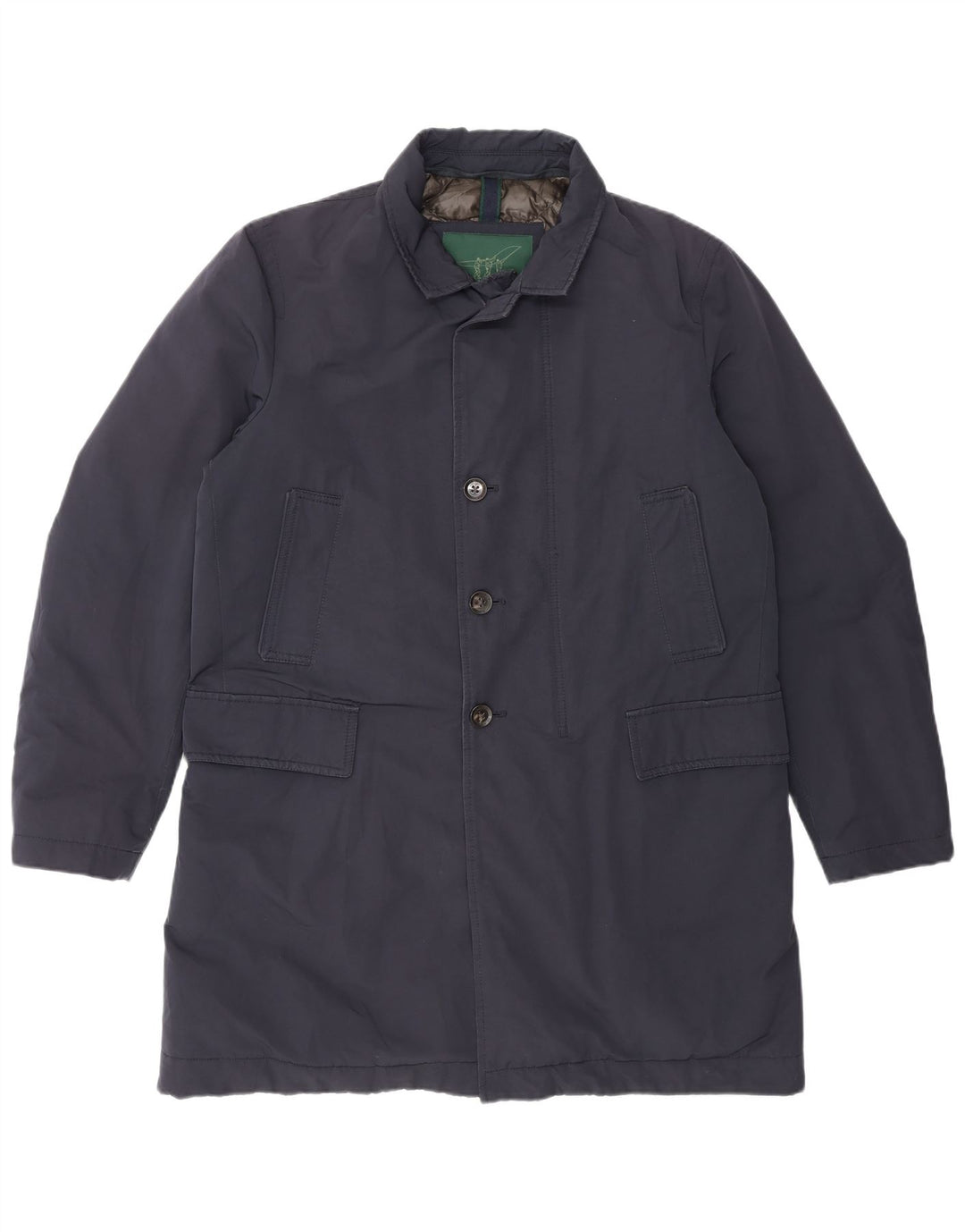 Cappotto imbottito da uomo Henry Cottons IT 50 Large in cotone blu navy