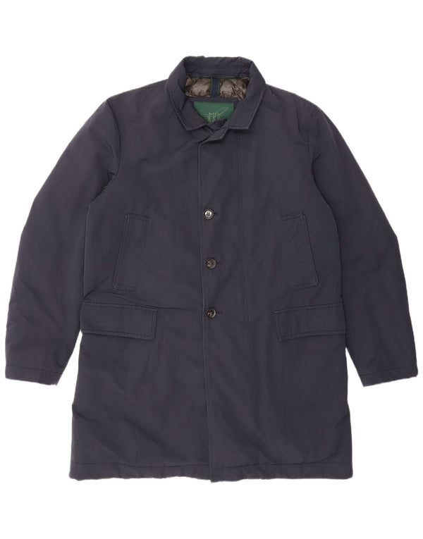 Cappotto imbottito da uomo Henry Cottons IT 50 Large in cotone blu navy