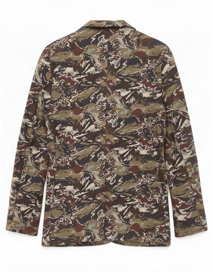 Giacca blazer da uomo con motivo astratto Zara UK 36 piccola multicolore
