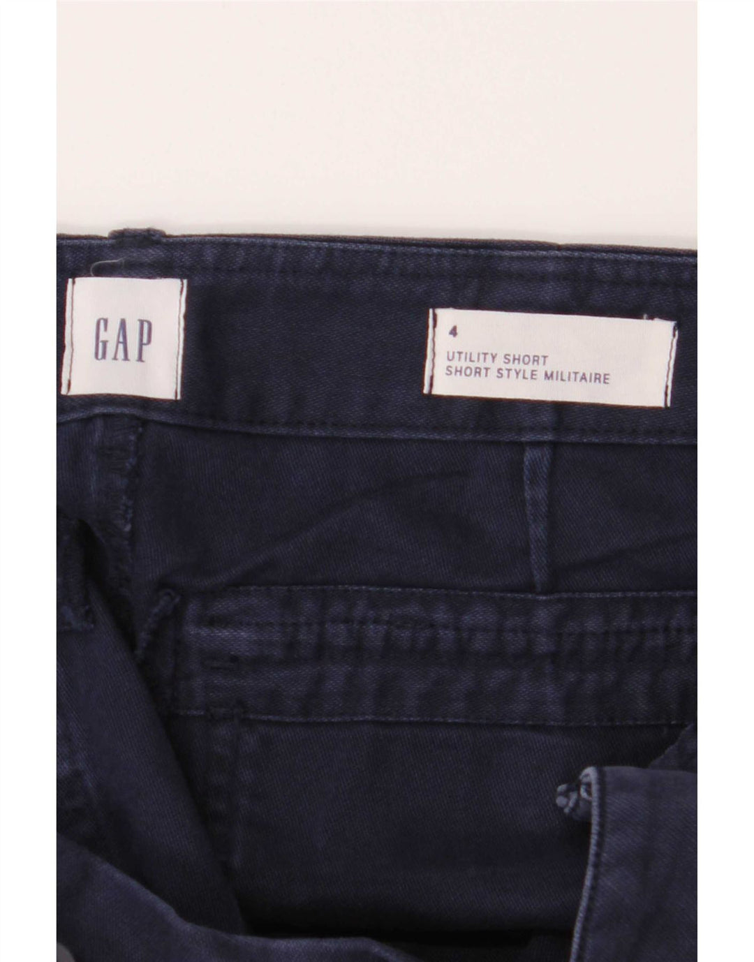 Pantaloncini chino da donna Gap US 4 Small W28 cotone blu navy