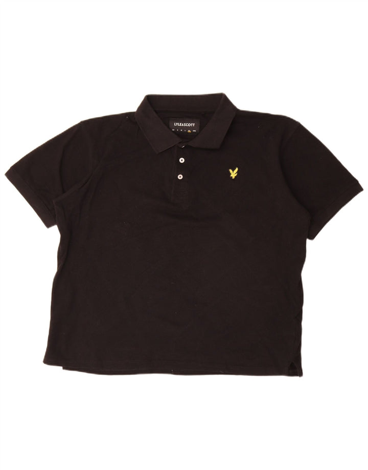 Polo da uomo Lyle & Scott XL in cotone nero