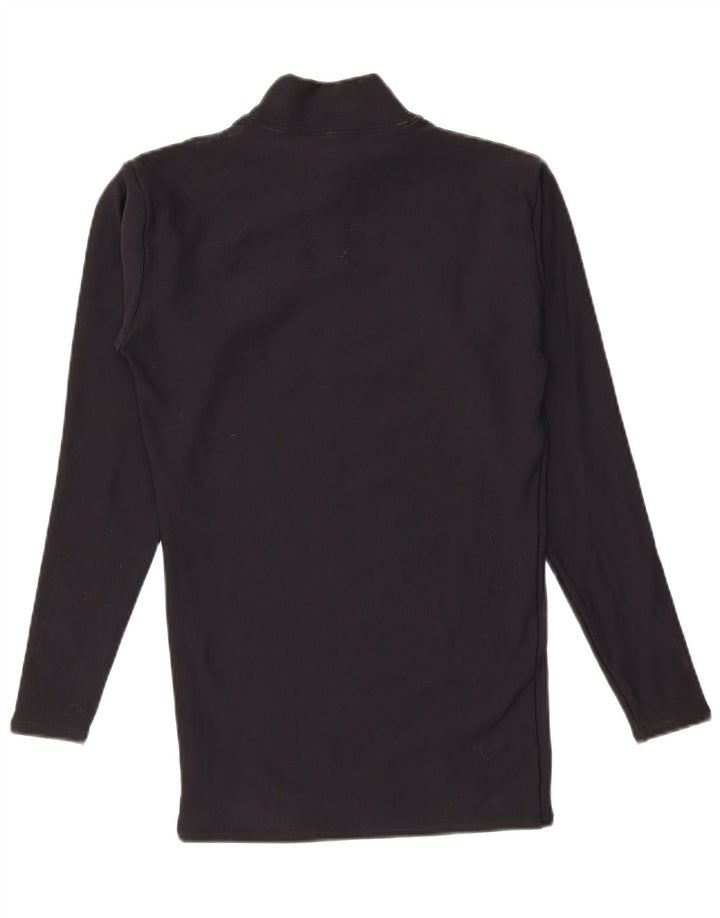 Maglia a compressione da uomo Under Armour a maniche lunghe in nylon nero medio