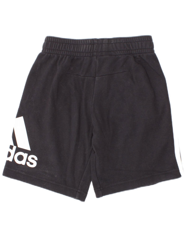 Adidas Boys Graphic Sport Shorts 7-8 Years Black Cotton