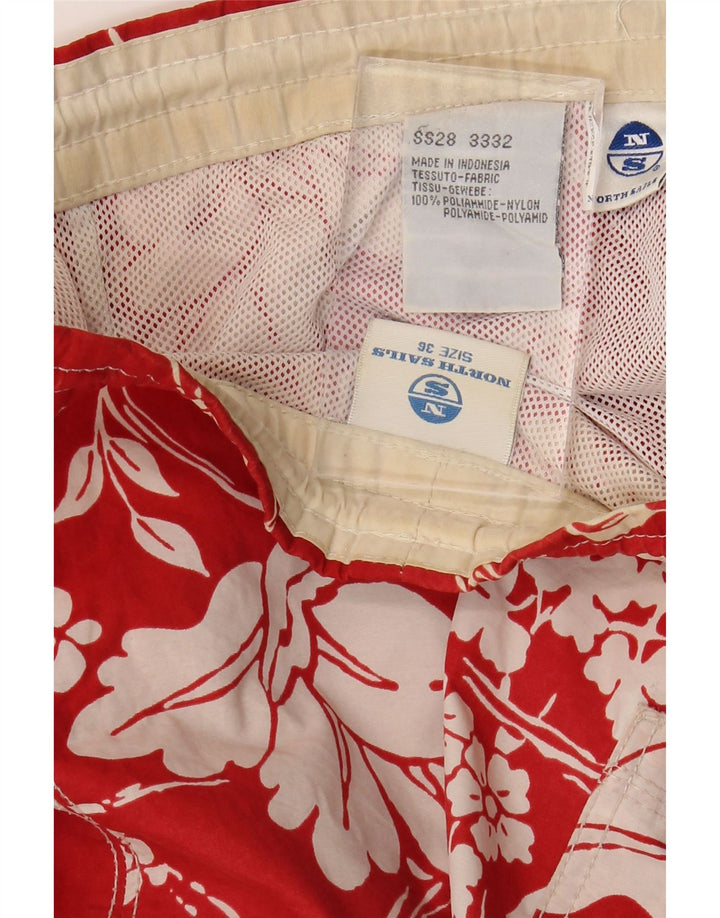 Pantaloncini da bagno da uomo North Sails Large rosso floreale in poliammide
