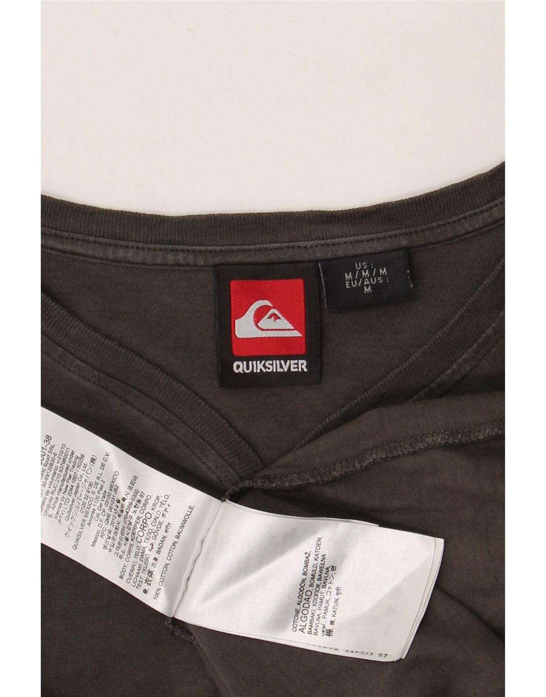 Maglietta da uomo QUIKSILVER Top in cotone marrone medio