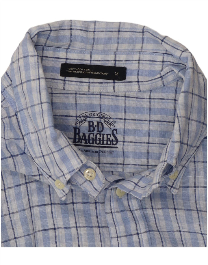 B.D. Camicia da uomo Baggies in cotone a quadri blu medio