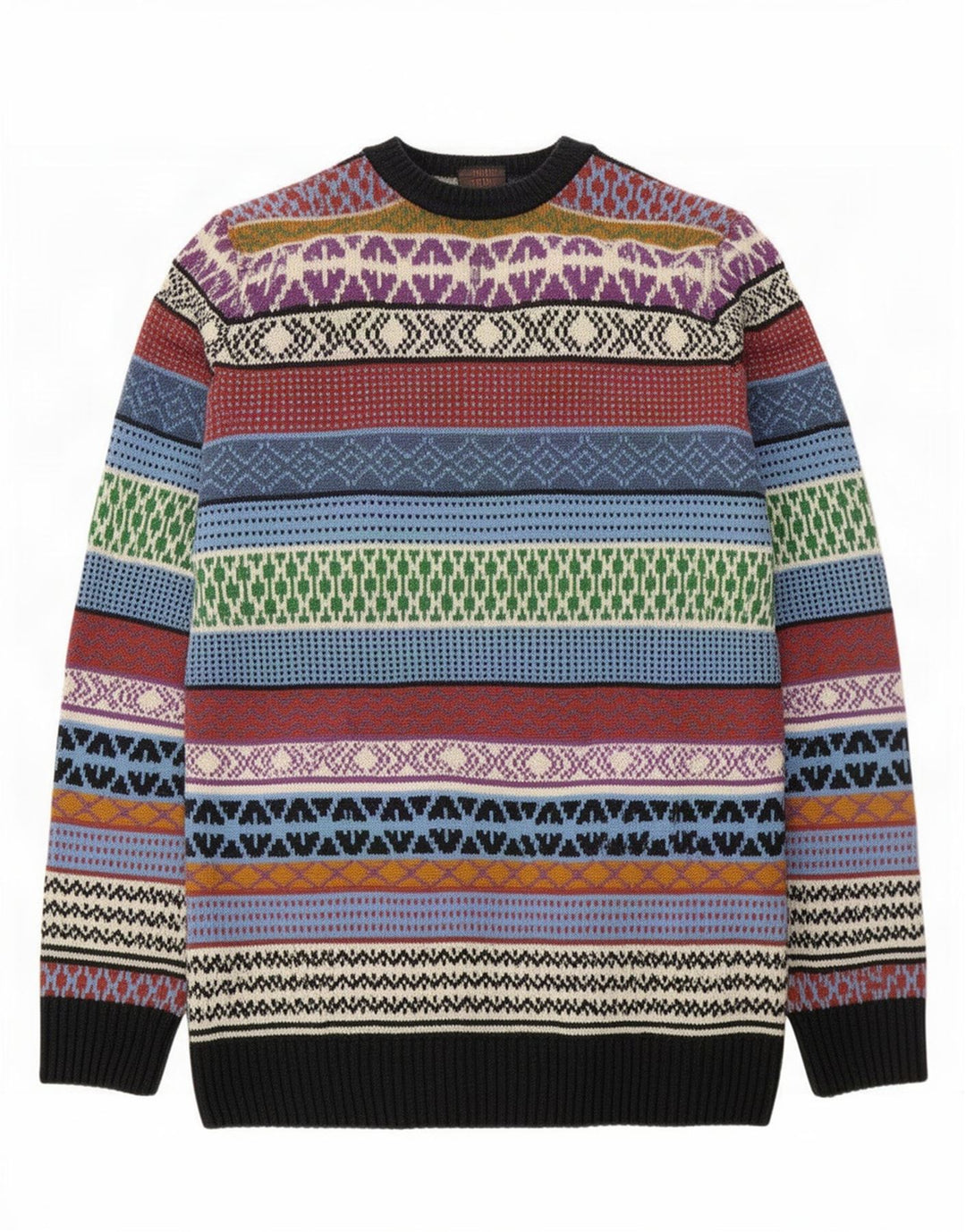 Catalina Maglione da uomo con scollo a V piccolo geometrico multicolore