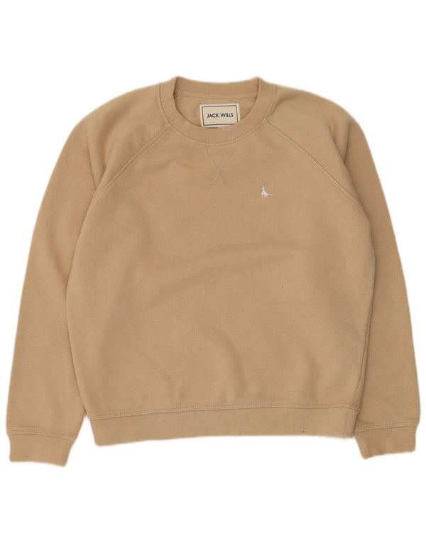 Felpa oversize da donna Jack Wills UK 8 Small Cotone beige