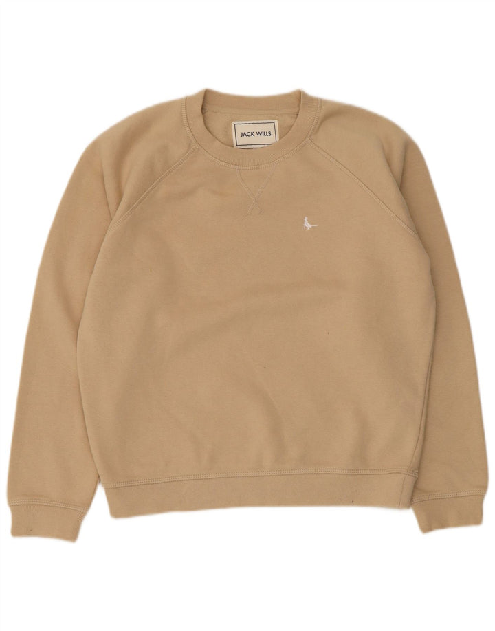 Felpa oversize da donna Jack Wills UK 8 Small Cotone beige