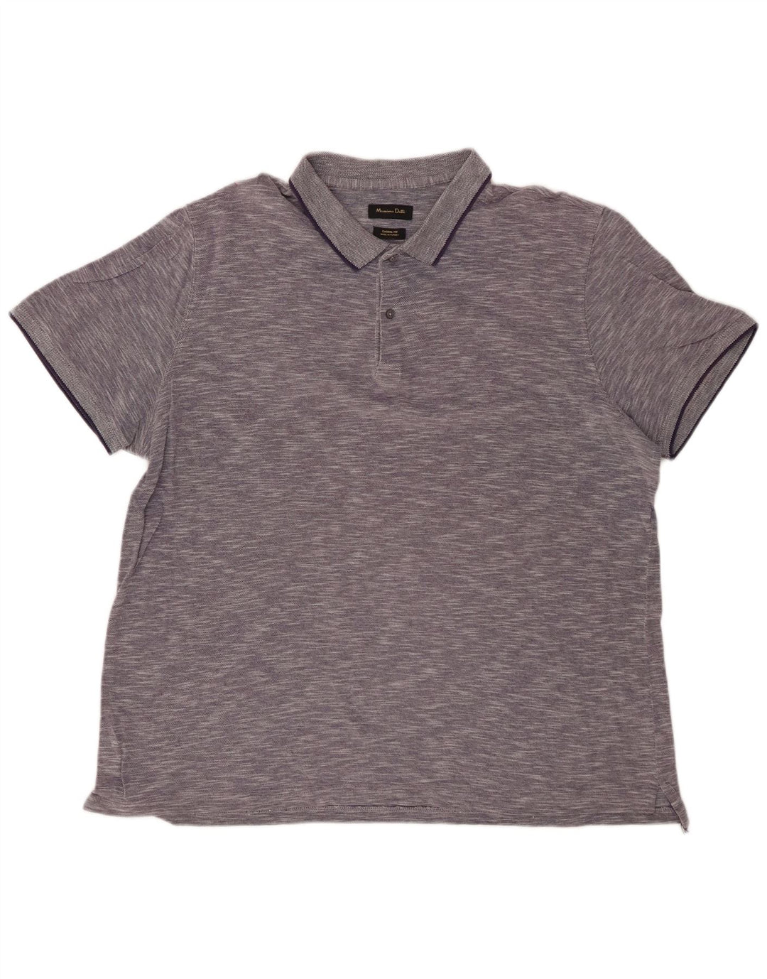 Polo MASSIMO DUTTI da uomo vestibilità casual 2XL blu navy screziato