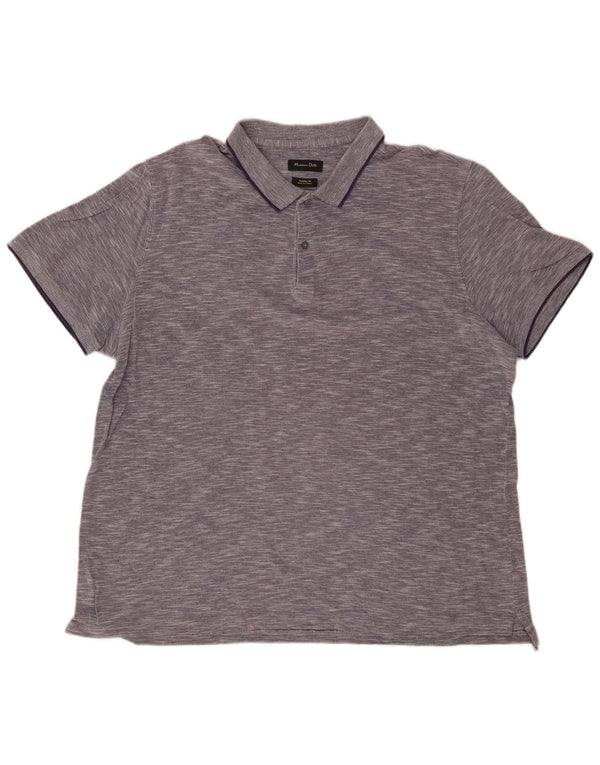 Polo MASSIMO DUTTI da uomo vestibilità casual 2XL blu navy screziato