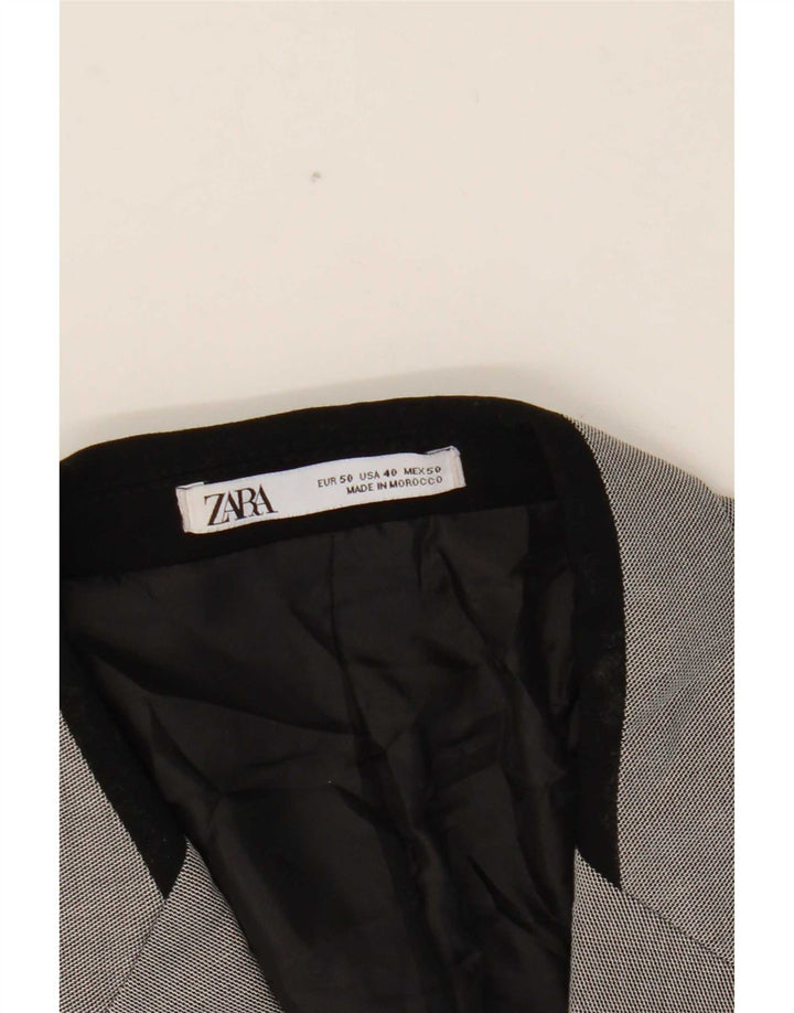 Giacca blazer a 1 bottone da uomo Zara EU 50 grigio medio