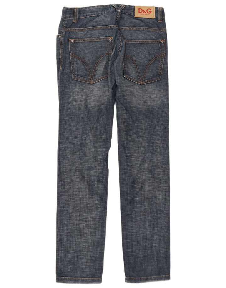 Jeans dritti da uomo Dolce & Gabbana W31 L35 cotone blu